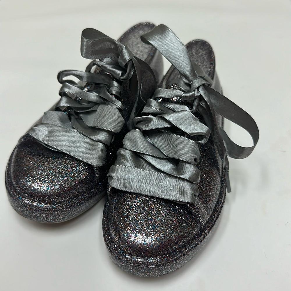 Mel Dreamed by Melissa Minnie Mickey Mouse glitter shoes sparkle satin 11